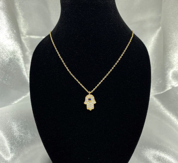 Hamsa Gold Necklace