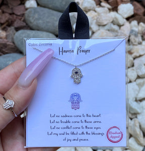 Hamsa Silver Necklace